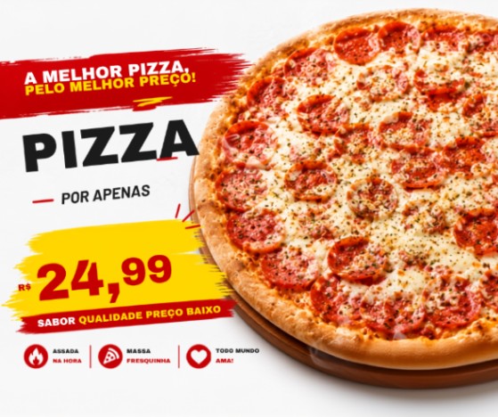 Pizza média da oferta do dia Guto Express